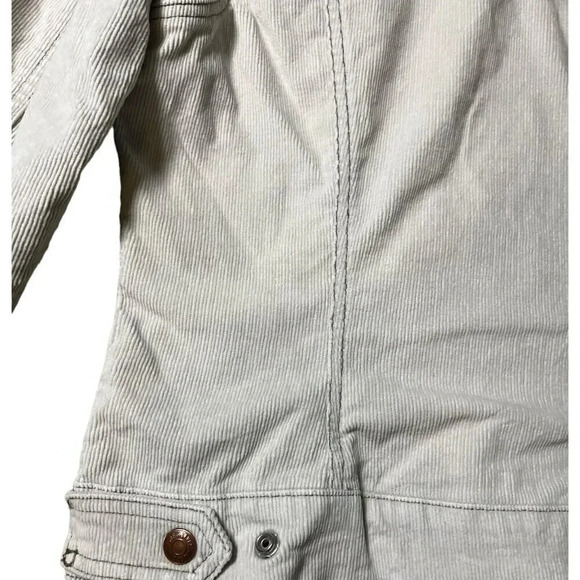 Levi Strauss Signature Beige Corduroy Snap Popper Button Up Jacket Size Small - Picture 6 of 8